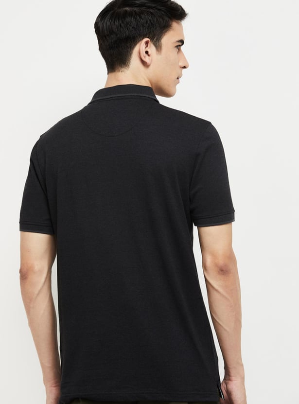Men Solid Slim Fit Polo T-shirt