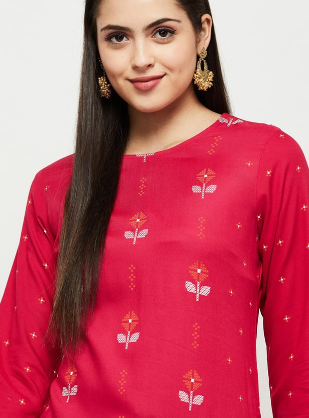 Women Printed Straight Kurta