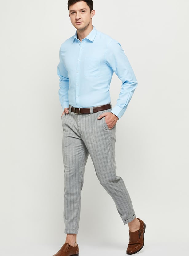 Men Solid Slim Fit Formal Shirt