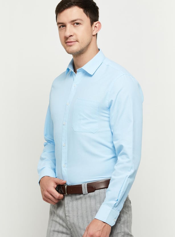 Men Solid Slim Fit Formal Shirt