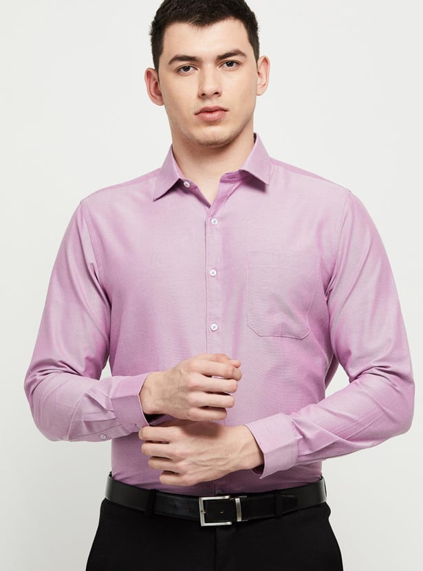 Men Solid Slim Fit Formal Shirt