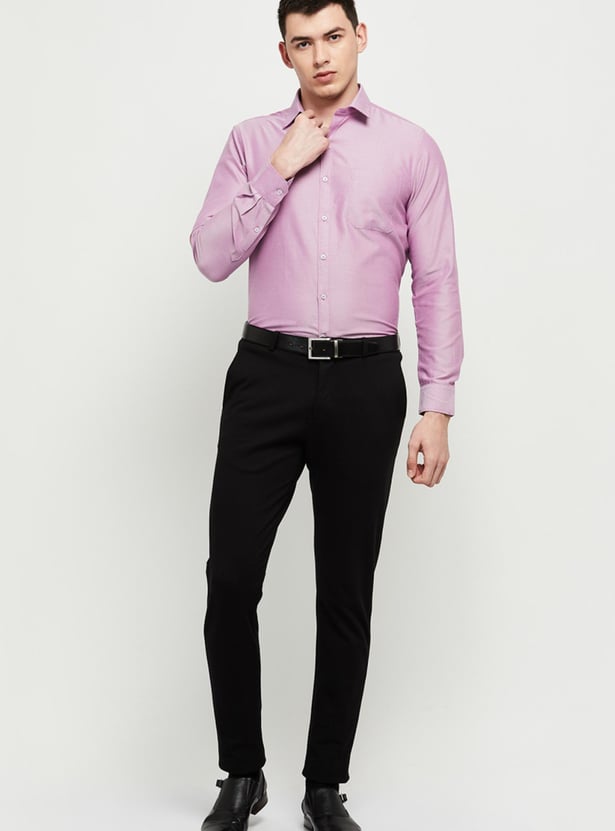 Men Solid Slim Fit Formal Shirt
