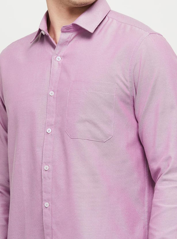 Men Solid Slim Fit Formal Shirt