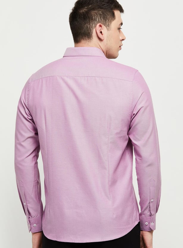 Men Solid Slim Fit Formal Shirt