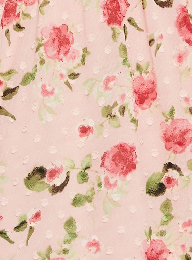 Women Floral Printed V-Neck Maxi Dress