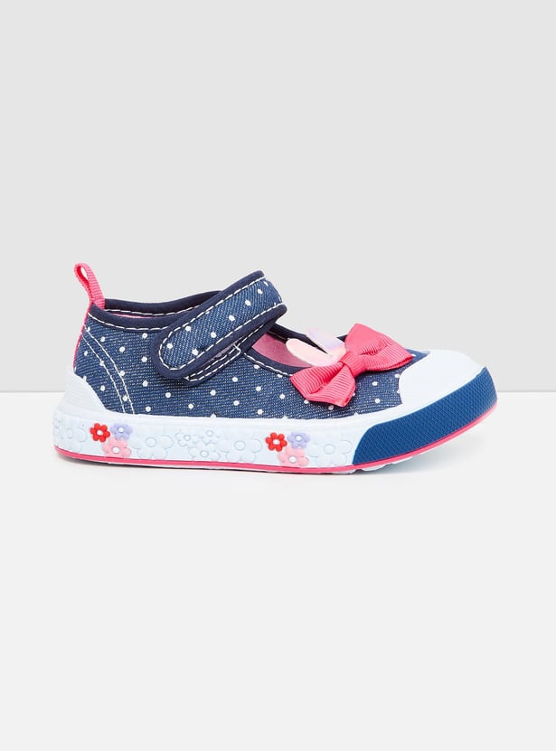 Girls Printed Velcro Strap Casual Shoes