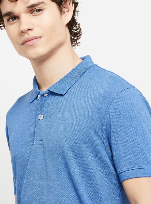 Men Solid Slim Fit Polo T-shirt