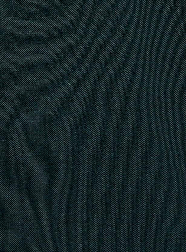 Men Textured Slim Fit Polo T-shirt with Contrast Tipping