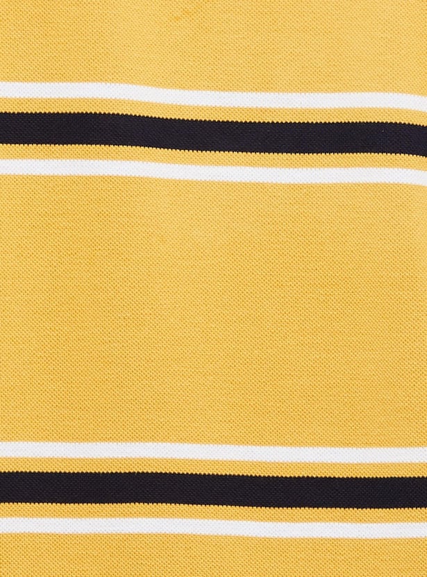 Men Striped Polo T-shirt