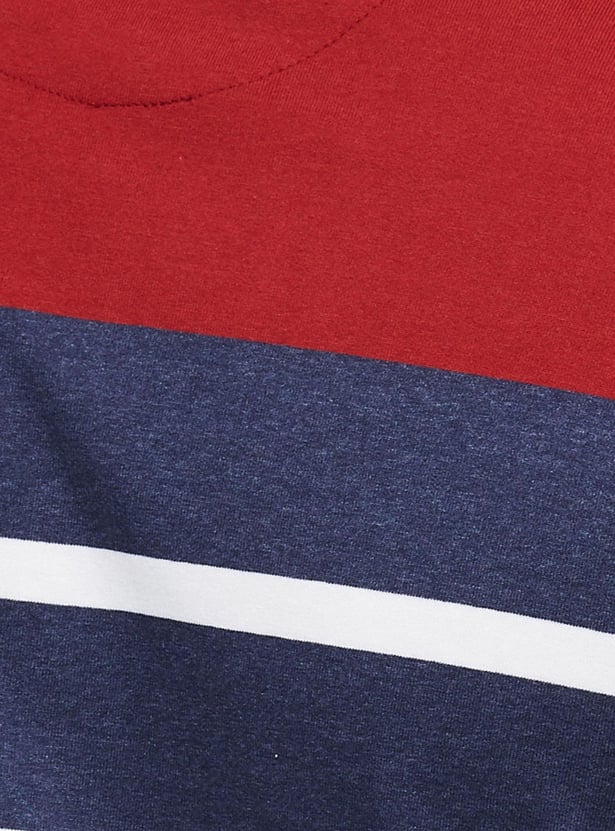 Men Striped Slim Fit Polo T-shirt