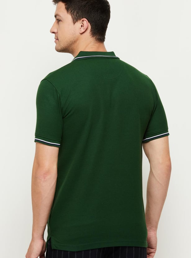 Men Solid Slim Fit Polo