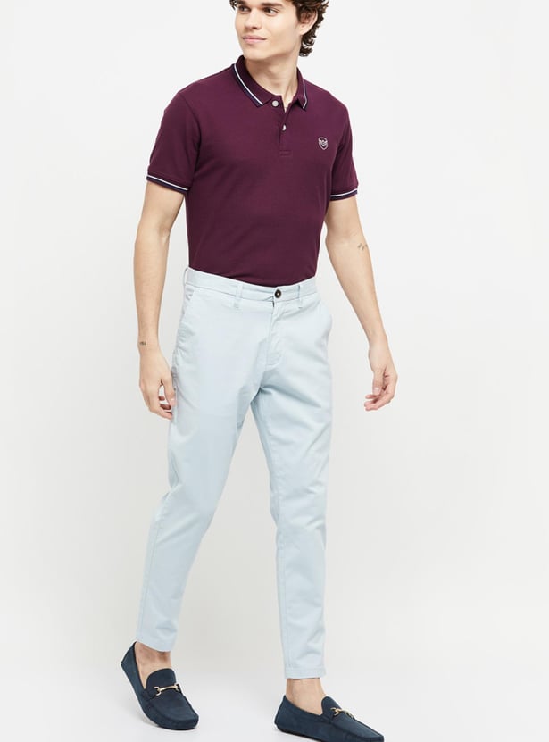 Men Solid Slim Fit Polo T-shirt