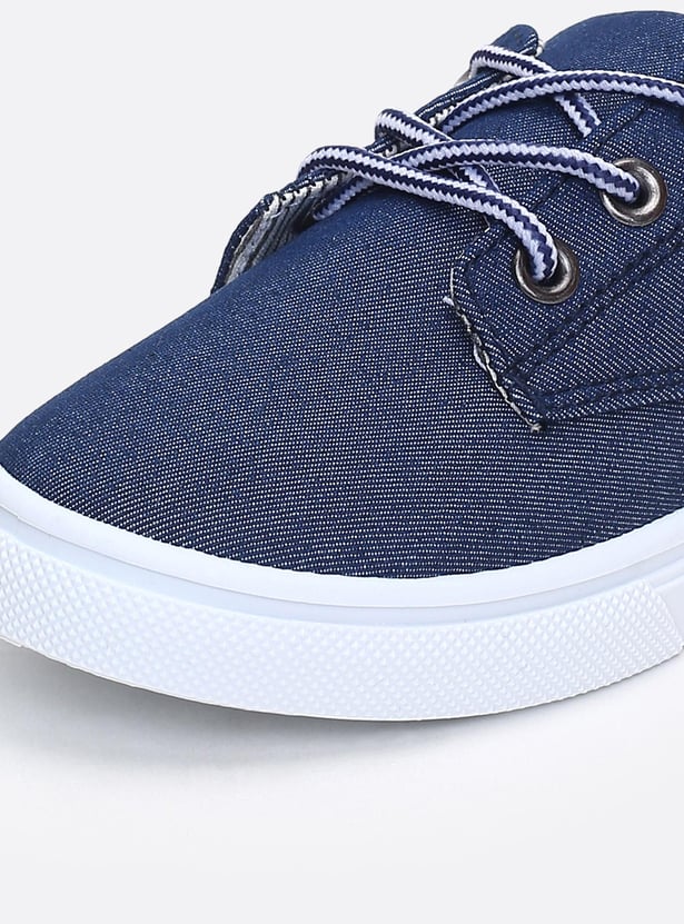 Boys Colourblocked Lace-Up Canvas Shoes