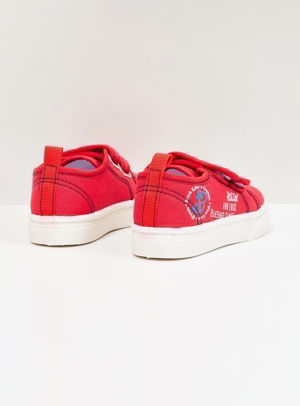 Boys Textured Slip-On Canvas Shoes