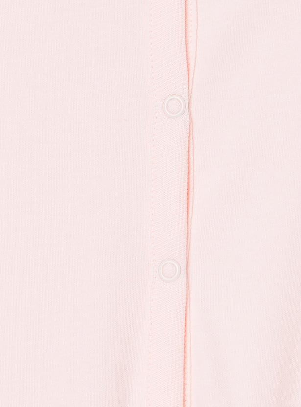 Girls Printed Full Sleeves Sleepsuit - Pack of 2