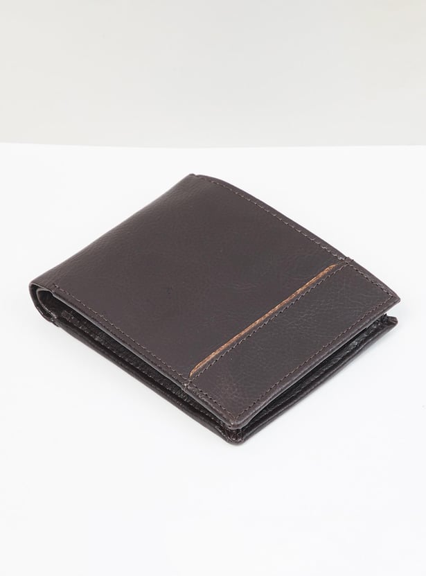 Men Solid Bi-Fold Wallet