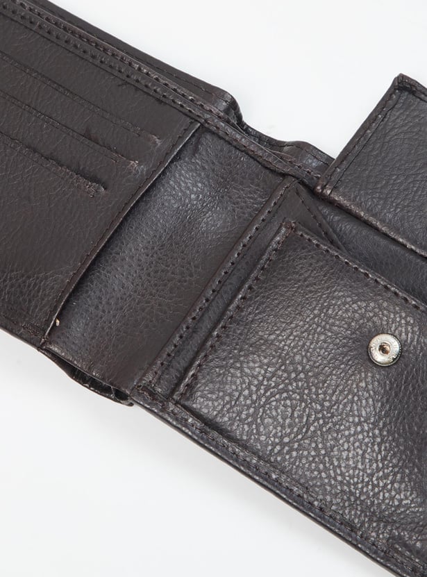 Men Solid Bi-Fold Wallet