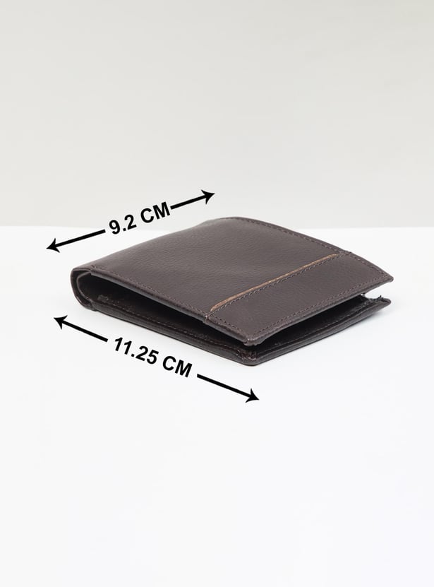 Men Solid Bi-Fold Wallet