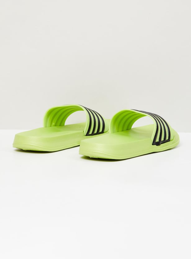 Women Striped Open-Toe Sliders