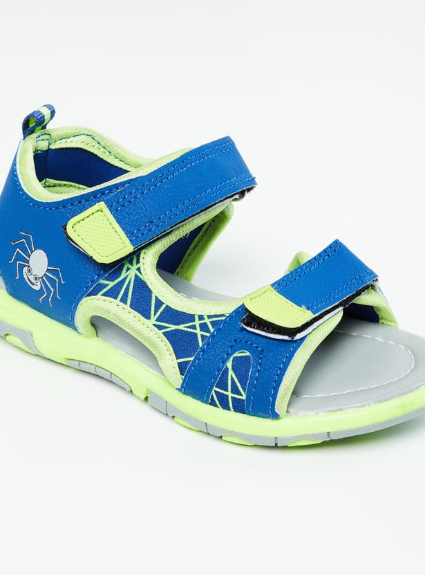 Boys Printed Front Open Toe Sandals