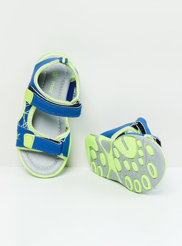 Boys Printed Front Open Toe Sandals