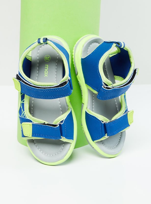 Boys Printed Front Open Toe Sandals