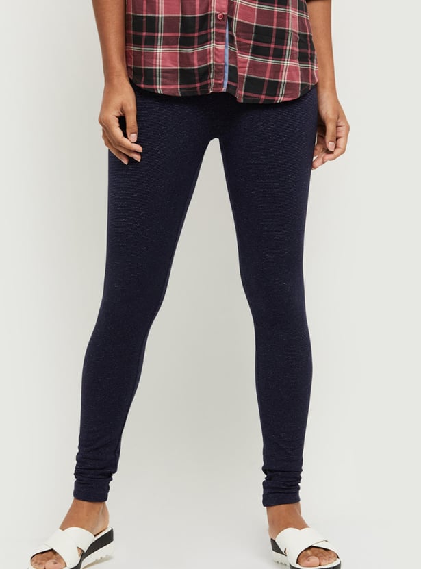 Women Textured Leggings