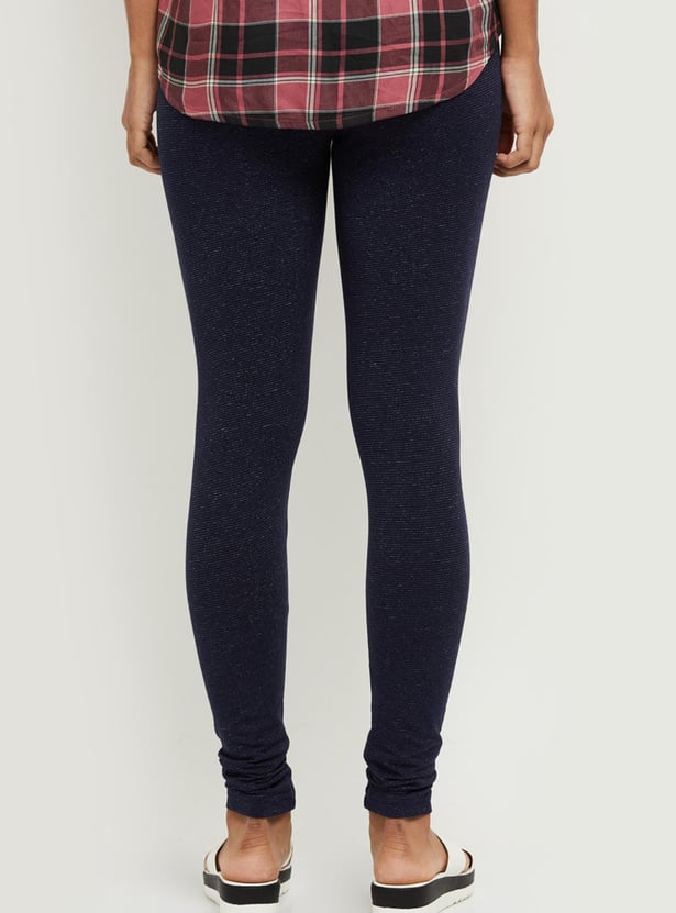 Women Textured Leggings