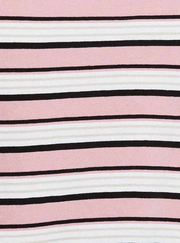 Women Striped Round Neck T-shirt