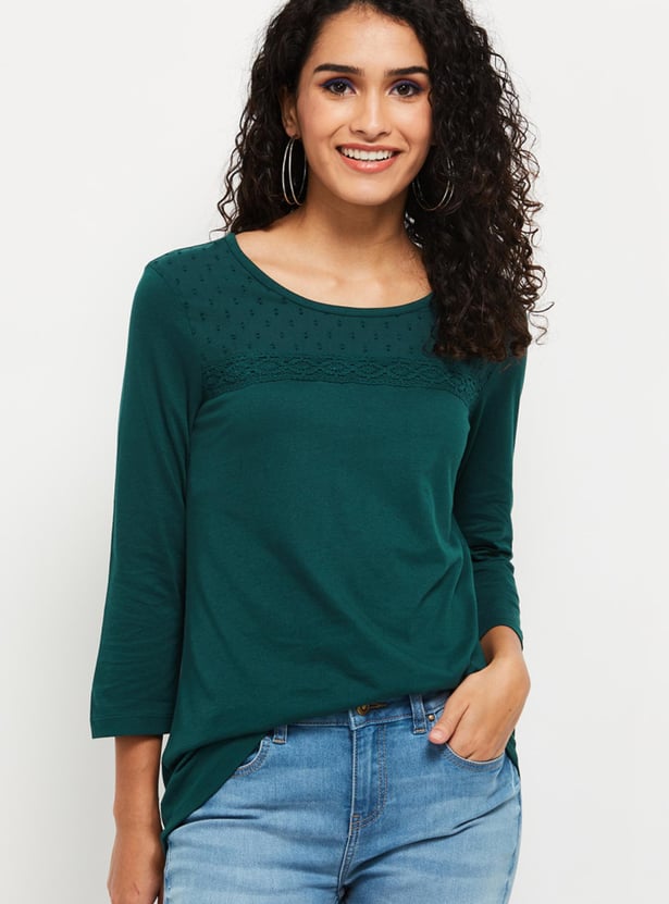 Women Textured Casual Top