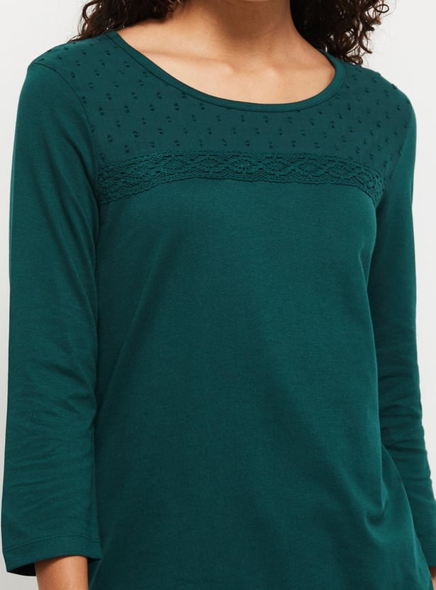 Women Textured Casual Top