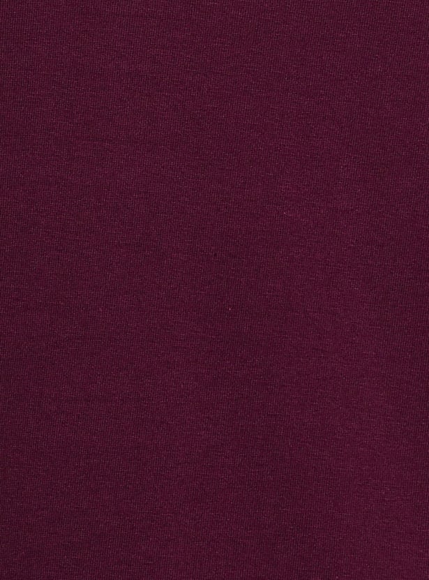 Women Embroidered Three-Quarter Sleeve T-shirt