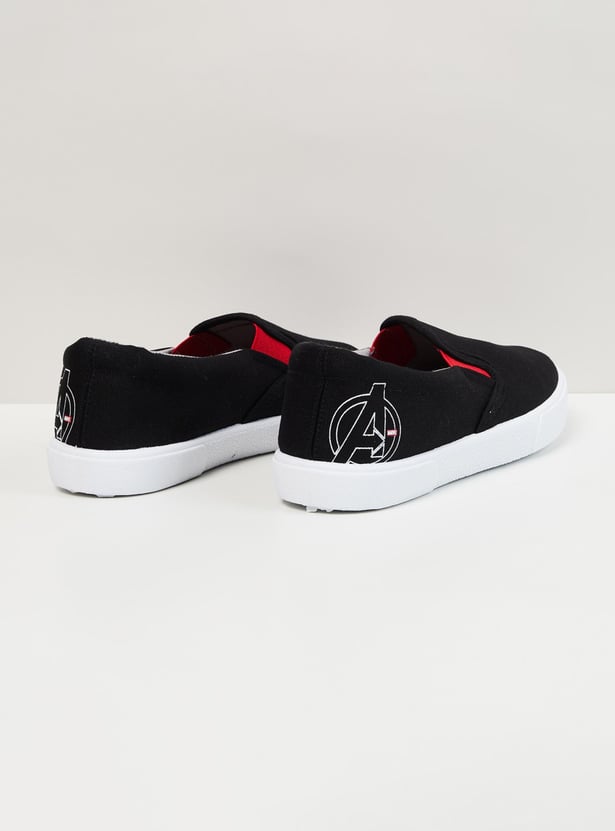 Boys Printed Avengers Slip-On Casual Shoes