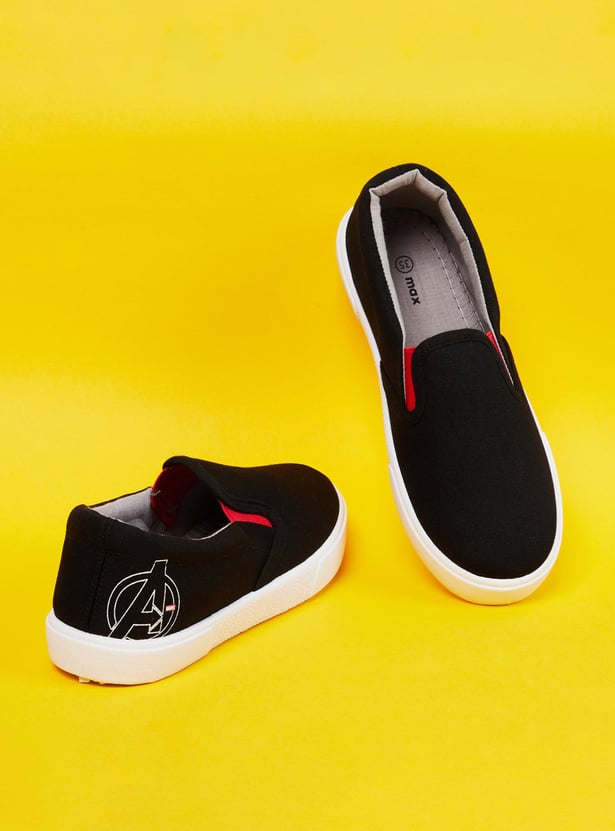Boys Printed Avengers Slip-On Casual Shoes