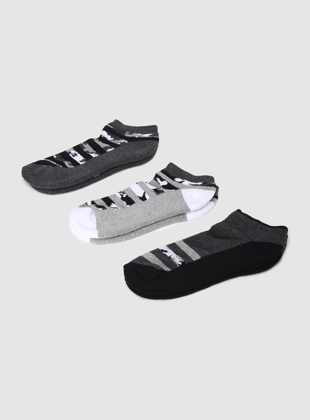Boys Assorted Striped Ankle-Length Socks
