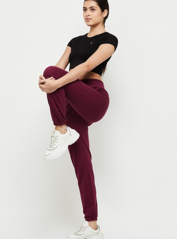 Women Solid Elasticated Joggers