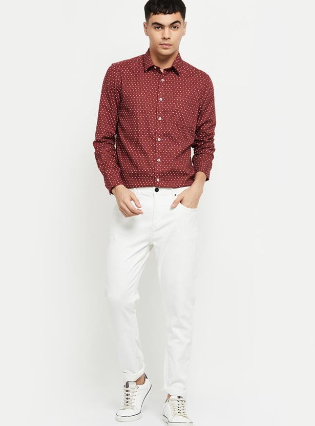 Men Geometric Printed Regular Fit Smart Casual Shirt