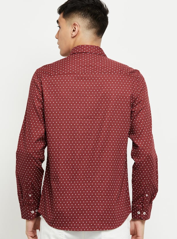 Men Geometric Printed Regular Fit Smart Casual Shirt