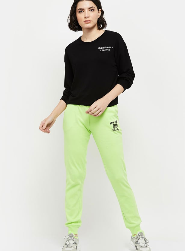 Women Solid Elasticated Joggers