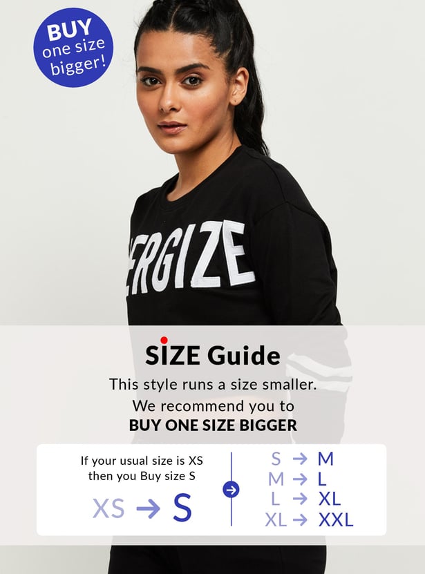 Women Printed Round Neck Crop T-shirt