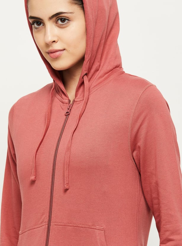 MAX Women Solid Hooded Sporty Jacket