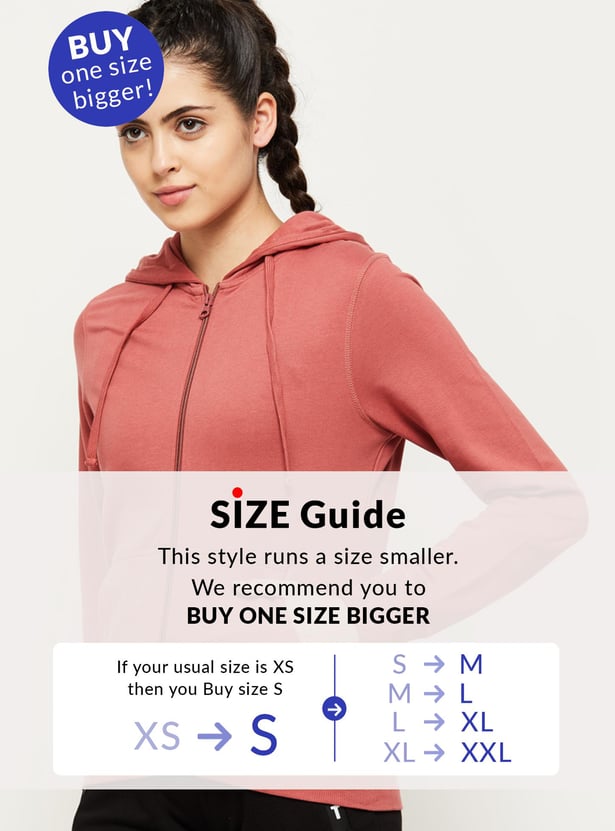 MAX Women Solid Hooded Sporty Jacket