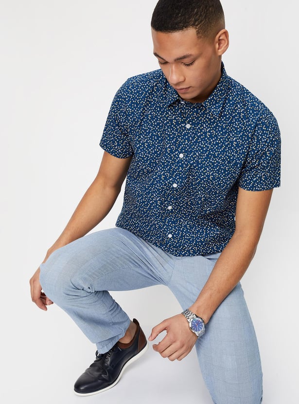 Men Printed Slim Fit Casual Shirt