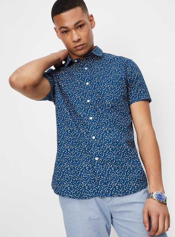 Men Printed Slim Fit Casual Shirt