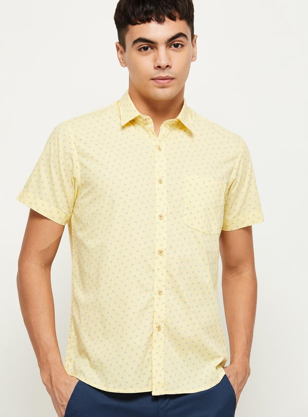 Men Printed Half Sleeves Regular Fit Casual Shirt