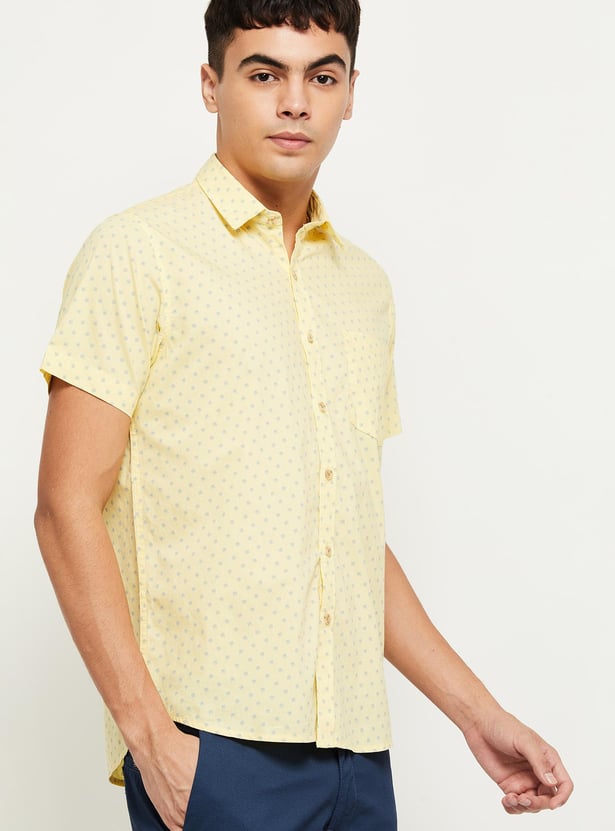 Men Printed Half Sleeves Regular Fit Casual Shirt