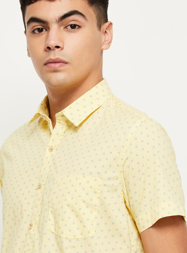 Men Printed Half Sleeves Regular Fit Casual Shirt