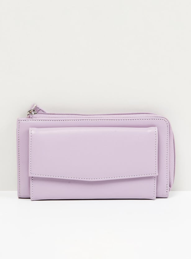 Women Solid Zip Closure Wallet