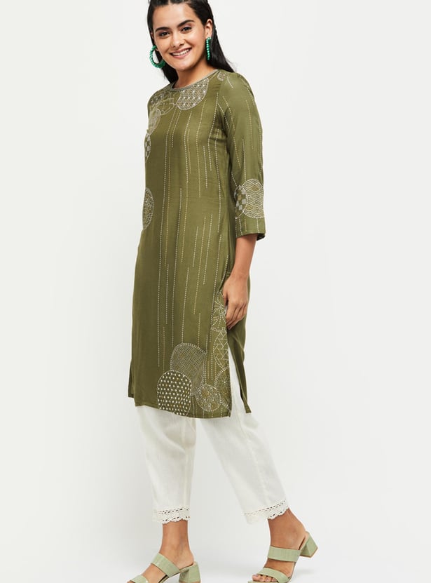 Women Printed Straight Kurta