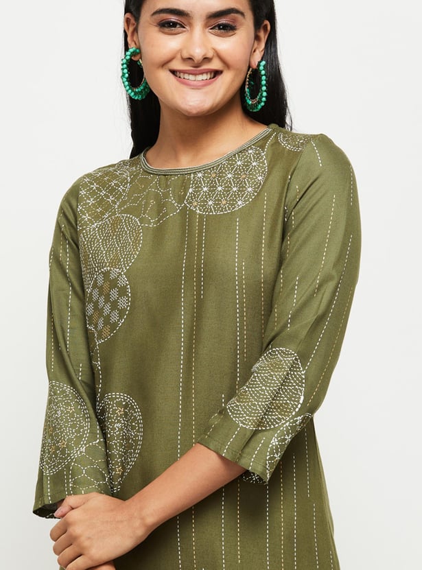 Women Printed Straight Kurta